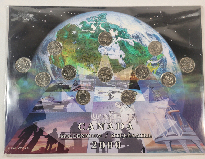 2000 Canadian Millennium Quarter Coin Set