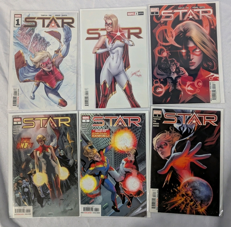 6 Marvel Star Comics. Issues 1-5 Varient Cover of 2 Present