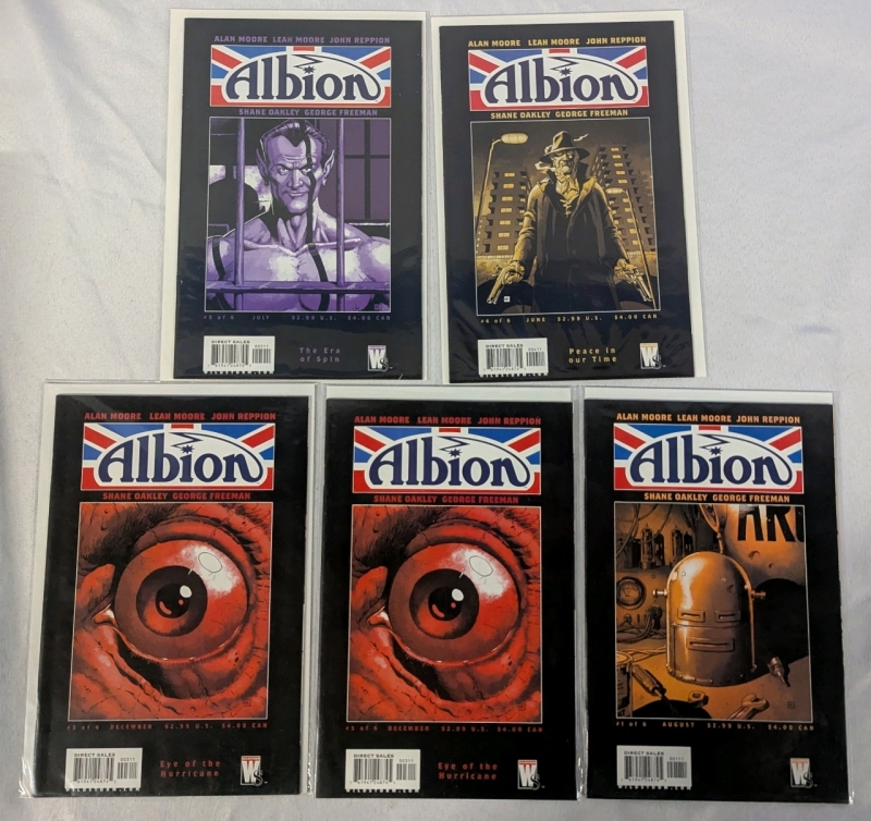 5 Wildstorm Albion Comics. Duplicate Present