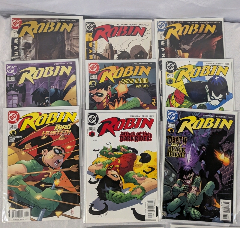 16 DC Robin Comics. Between Issues 129 & 147