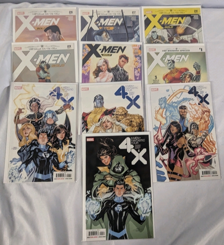 10 Marvel X-Men & Fantastic Four Comics. Various Series.