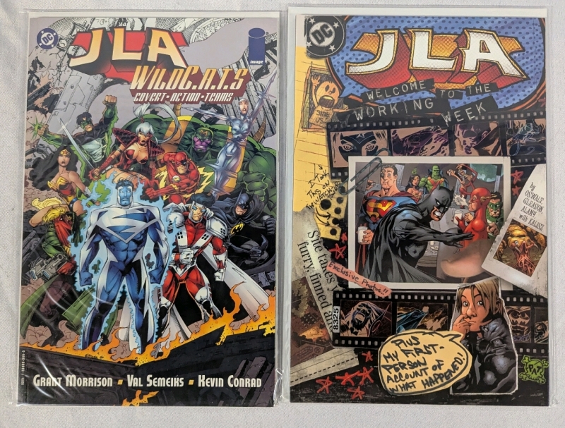 2 DC Justice League of America One Shot Comics. WildC.a.t.s: Covert Action Teams & Welcome to the Working Week.