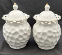 2 Lovely Canisters 7.5" Tall
