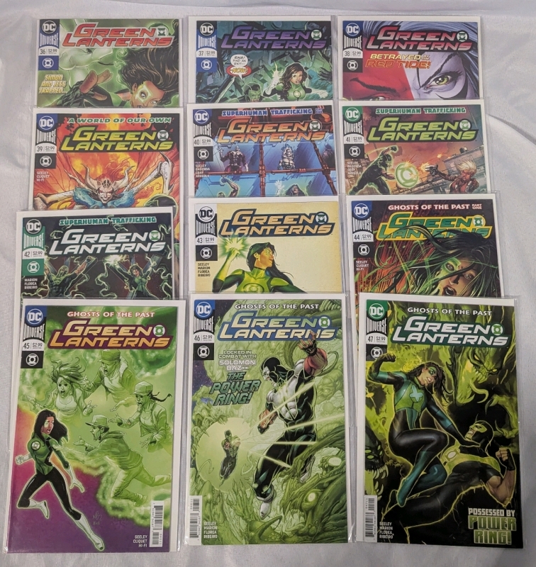 12 DC Green Lanterns Rebirth Comics. Continuous Run - Issues 36-47