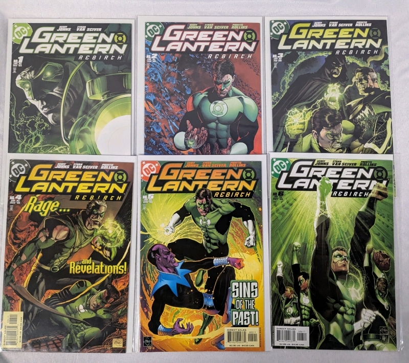 6 DC Green Lantern Rebirth Comics. Issues #1-6. Continuous Run.