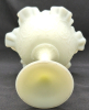 Stunning Signed Fenton Custard Uranium Glass Pedestal Candy Dish 6.5" Tall - 3