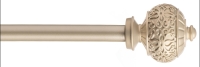 New Sheffield Home Adjustable Curtain Rod. 66" - 120". Fancy Carved Pattern