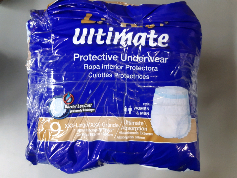 New 2 packages 9 counts each Liv Dry Protective Underwear triple extra large for men and women