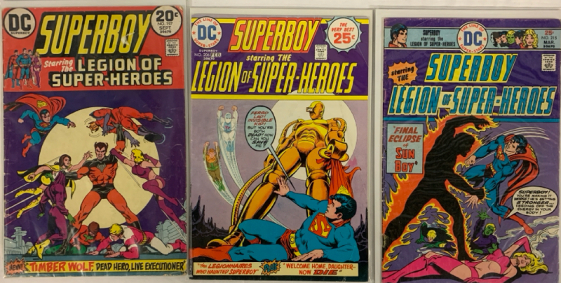 3 Vintage SUPERBOY Comics | #s 197, 206, 215 Legion of Super-Heroes