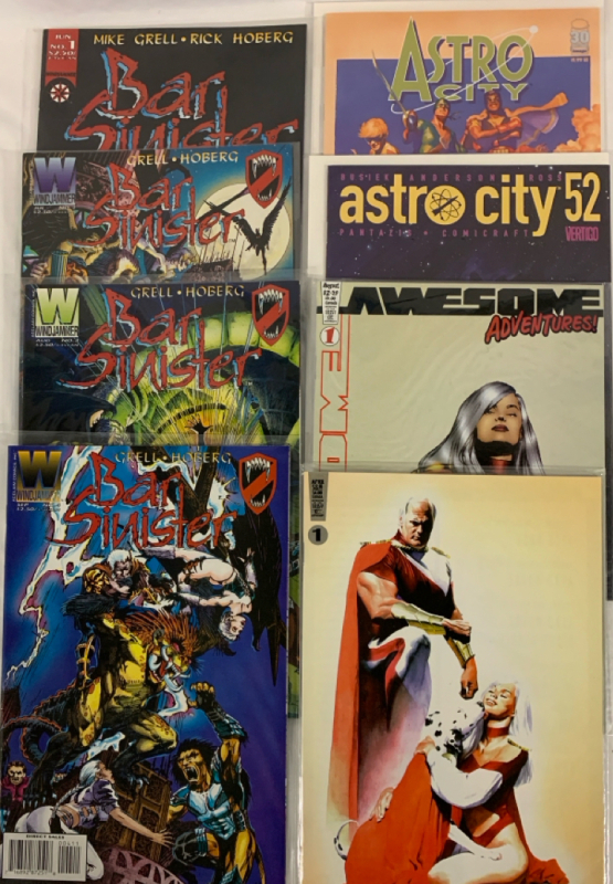 8 Comics | Windjammer Comics &ldquo;Bar Sinister&rdquo; #1-4 | Vertigo Comics &ldquo;Astro City&rdquo; #30 & #52 | Awesome Adventures 1998 #1 & Awesome Universe Handbook 1998 #1