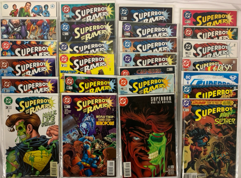 26 DC SUPERBOY Comics | Superboy&rsquo;s Legion 1&2 | SUPERBOY and the Ravers 1996-98 #1-19 Consecutive Run | SUPERBOY and Risk #1, Man of Tomorrow #1, The Power of Shazam! #1, Slither #2