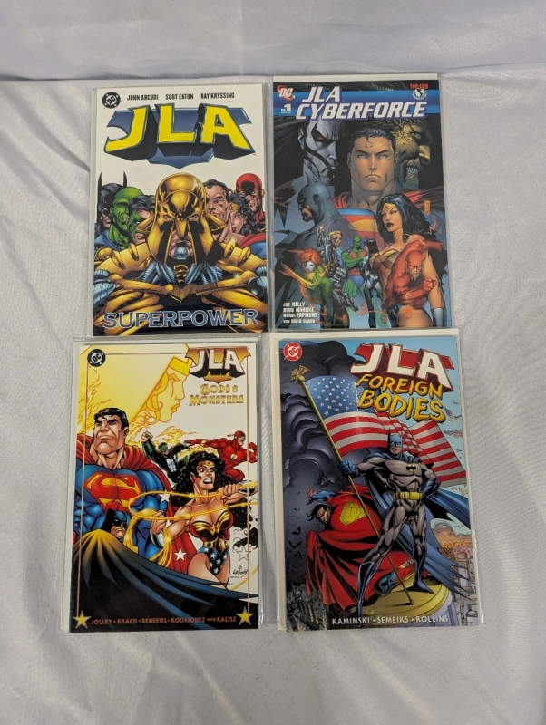 4 DC Justice League of America Comics. Various Series