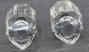 2 As New in Box Oleg Cassini Crystal Perfume Bottles 2.5" Tall - 2