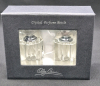 2 As New in Box Oleg Cassini Crystal Perfume Bottles 2.5" Tall - 4