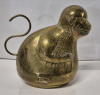 Adorable Vintage Brass Monkey Trinket Box 6" Tall and Long Made in Hong Kong - 2