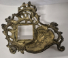 Vintage Art Nouveau Brass & Glass Inkwell - 2