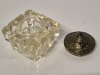 Vintage Art Nouveau Brass & Glass Inkwell - 4
