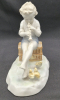Vintage Metzler Orloff Boy Playing Flute 4 Baby Chicks Porcelain Figure - East Germany - 5