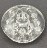 Beautiful 9 Wooden Hand-Painted Tulips with Glass Flower Frog in Silverplate Footed Dish - 5