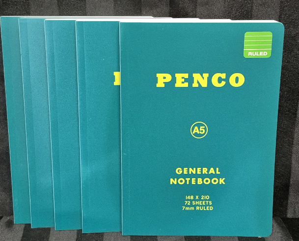 5 New Penco Soft General Notebooks A5 Ruled 6x8.25" 72 Sheets Retail Value $60