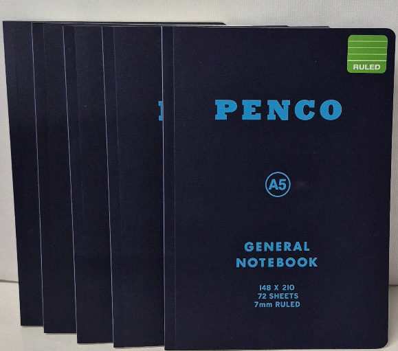 5 New Penco Soft General Notebooks A5 Ruled 6x8.25" 72 Sheets Retail Value $60