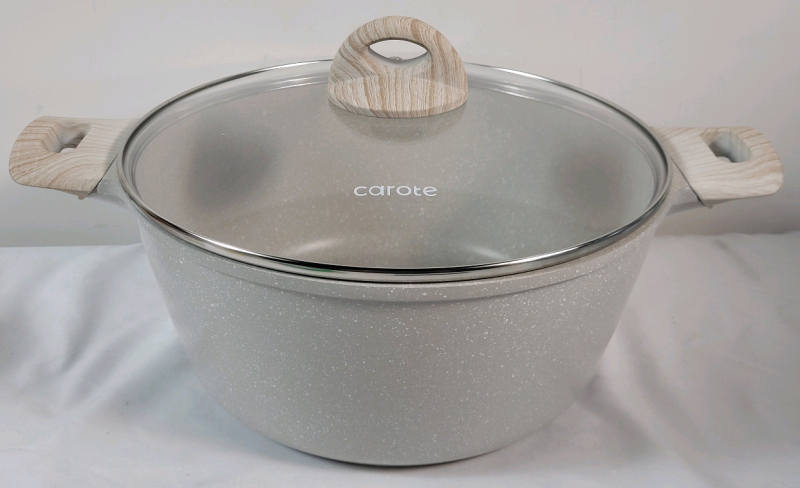 New - Carote 6.5qt. Non-Stick Casserole w/Lid (granite color)
