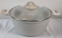 New - Carote 6.5qt. Non-Stick Casserole w/Lid (granite color)