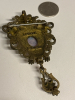 Vintage Coventry Contessa Opaline Cabachon and Rhinestone Brooch / Pendant Signed 3 inch - 4