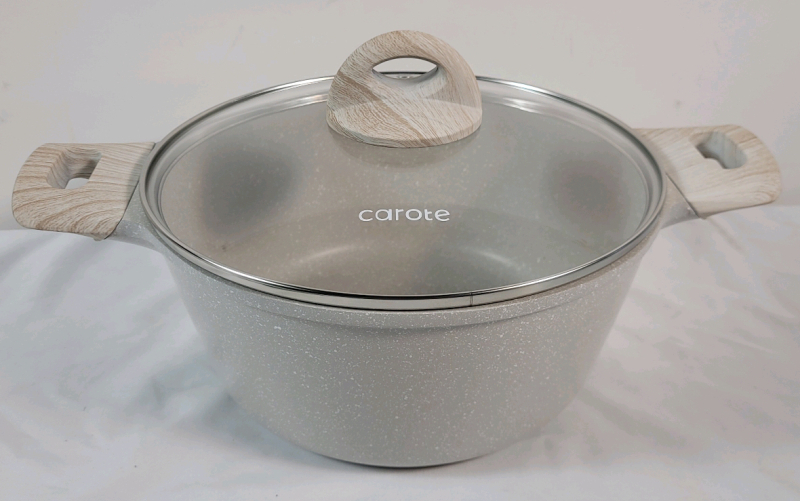 New - Carote 4.3qt. Non-Stick Casserole w/Lid (granite color)