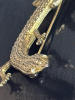 Vintage Lizard Gecko Brooch Clear Rhinestone Eyes Approximately 2.75 inches - 3