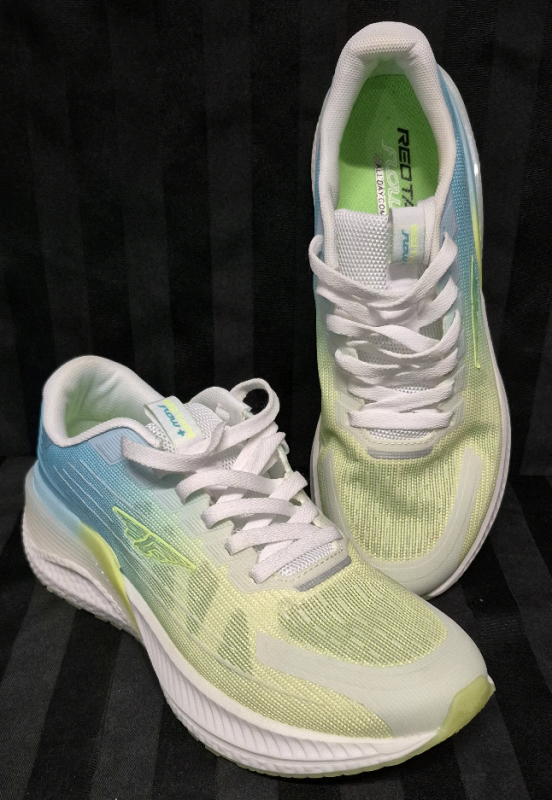 As New sz 10 Men's Redtape Flow+ Running Shoes Neon Colour