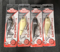 4 New Berkley Choppo 75 & 90 Lures Top Water Fusion Hooks
