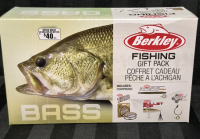 New Berkley Bass Fishing Gift Pack Includes Trilene Line, Powebait x8, Fusion Hooks x5, & Bullet Pop Lure Retails for $40US