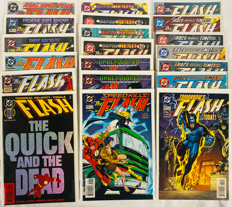 [Consecutive Run] 20 DC The Flash Comics (1995-1996) Issues #100-118; Includes Duplicate