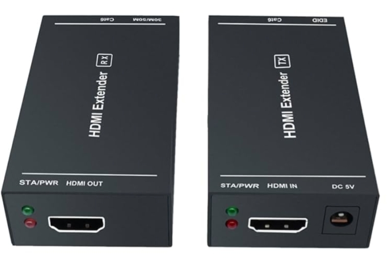 New PWAYTEK HDMI Extender. 165ft Over Single Cat5e/6, Extend 1080P@60Hz Video, Transmit Audio Video Synchronously, Support 3D, POC, EDID. Retails for $70