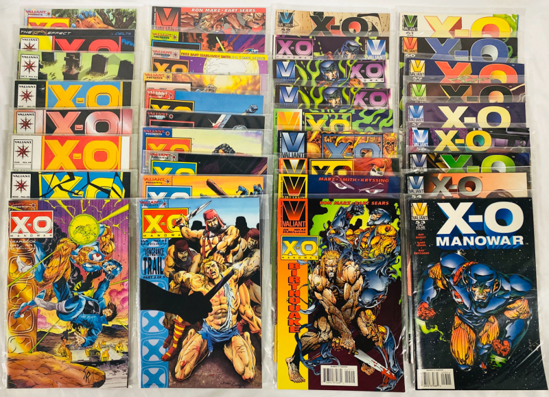 [Consecutive Runs] 36 Vintage to Newer Valiant X-O Manowar Comics (1993-1996) Issues #28-49, 50x, 50o, 52-61, Plus 1995 Yearbook; Includes Duplicate