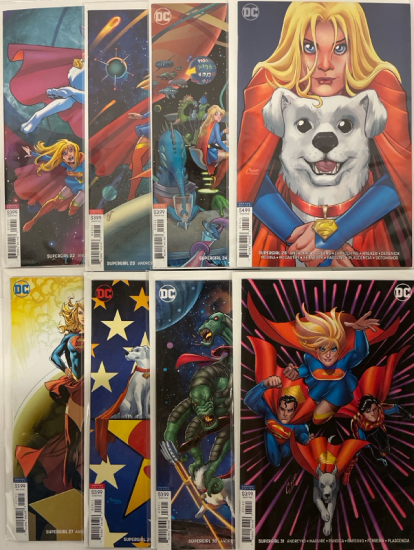 8 DC Supergirl Comics | #22-31 NOT a Consecutive Run All Comics Bagged and Boarded | Very Good or Higher Ungraded Condition