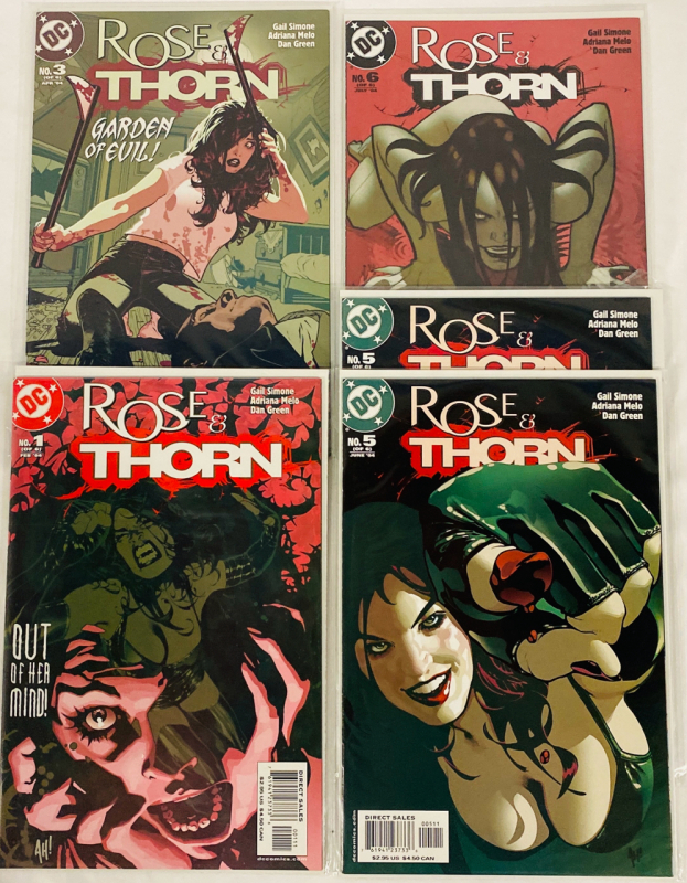 5 DC Rose & Thorn Comics (2004) Issues #1, 3, 5, 6; Includes Duplicate of #5