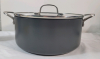 As New - Emeril LaGasse 5.5qt. Hard Anodized Nonstick Stock Pot w/Lid . Lid as small dent on edge - 3