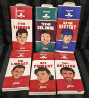6 New in Box sz OS Sockey Hall of Fame Socks - Wayne Gretzky, Teemu Selanne, Steve Yzerman, Bob Probert, Ted Lindsay & Pavel Datsyuk