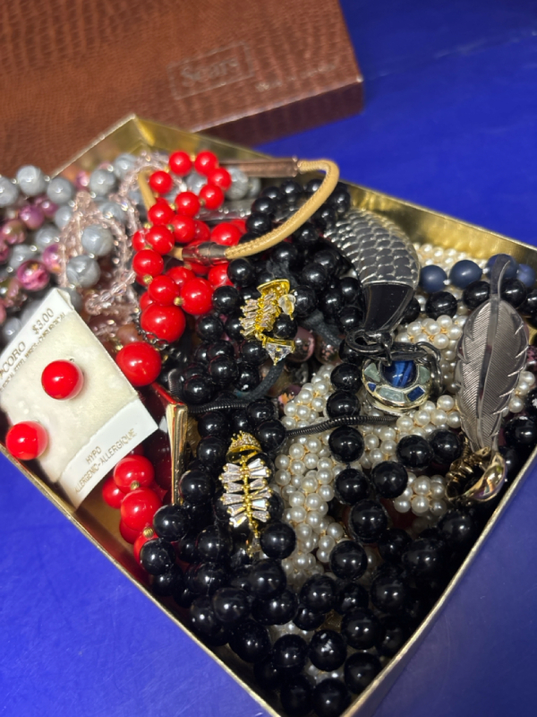 Old Sears Canada Box Packed with Jewelry Box 1.25 x 7.5 x 4.75 inch