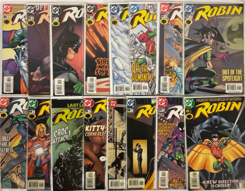 16 DC ROBIN Comics 2001-02 | #85-100 Consecutive Run | All Comics Bagged and Boarded | Very Good or Higher Ungraded Condition