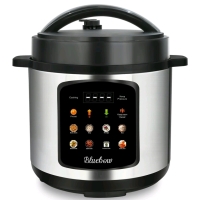 As New Bluebow 6.5 Quart Electric Pressure Cooker, 8-in-1 Multi Cooker Rice Cooker Slow Cooker Saut&eacute; Steamer, Stainless Steel. Retails for $70 US