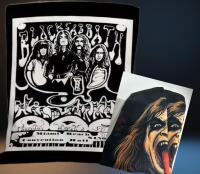BLACK Sabbath Concert Tour Vintage Rock Shopping Tote Bag - Ozzy Osbourne Band Graphic, Heavy-Duty Polyester Grocery Bag (14x16in) Ozzy Socks approximately size 8-10