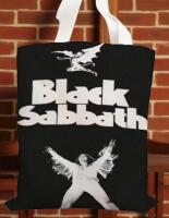 BLACK SABBATH Rock Band Shopping Tote Bag with Ozzy Osbourne Graphic Large Capacity (14x16in) Durable Polyester