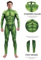 New Sz Medium Full Length HULK Costume | Raised Collar and Hidden Zipper