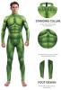 New Sz Medium Full Length HULK Costume | Raised Collar and Hidden Zipper