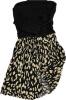 New Sz XL High Neck Solid & Printed Pleated Dress with Long Sleeves - 2