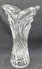 Beautiful Vintage Mikasa Art Deco Style Crystal Vase 8" Tall & 2 Candle Holders 5" Tall - 2