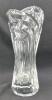 Beautiful Vintage Mikasa Art Deco Style Crystal Vase 8" Tall & 2 Candle Holders 5" Tall - 6